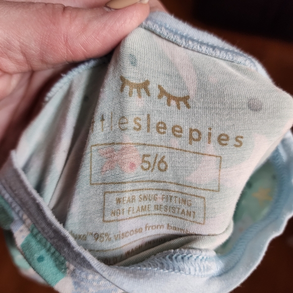 Little Sleepies Aqua Shark Pajama Set - Picture 2 of 3